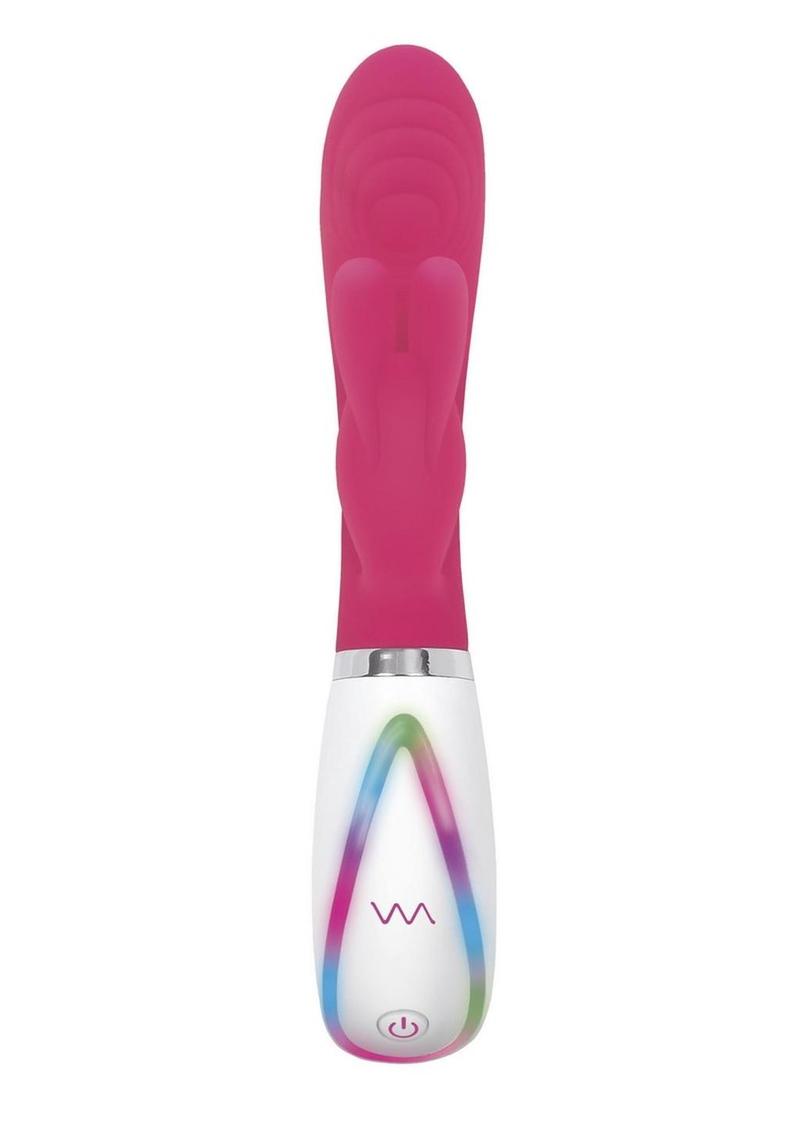 Disco Bunny Rechargeable Silicone Rabbit Vibrator with Dual Stimulation - Pink