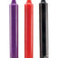 Doc Johnson Japanese Drip Candles - Assorted Colors/Black/Purple/Red - 3 Pack