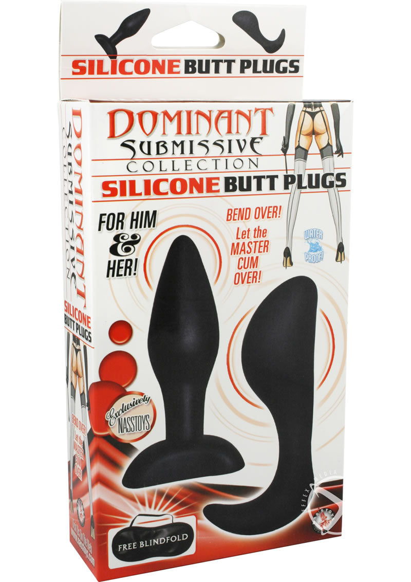 Dominant Submissive Silicone Butt Plug - Black