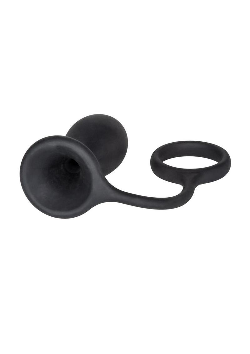 Dr. Joel Kaplan Prostate Silicone Probe Butt Plug with Cock Ring - Black