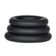 Dr. Joel Kaplan Silicone Support Rings Cock Ring - Black - 3 Piece Set