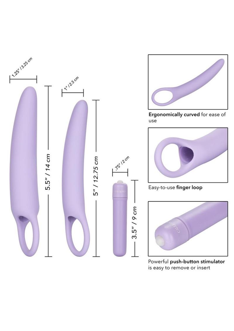 Dr. Laura Berman Isabelle Set Of 2 Vibrating Silicone Dilators - Lavender/Purple