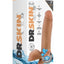 Dr. Skin Glide Self Lubricating Dildo with Balls - Caramel - 7in