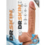Dr. Skin Glide Self Lubricating Dildo with Balls - Caramel/Mocha - 8.5in