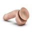 Dr. Skin Glide Self Lubricating Dildo with Balls - Vanilla - 8.5in