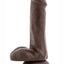 Dr. Skin Dr. Daniel Silicone Dildo with Balls and Suction Cup - Chocolate - 6in