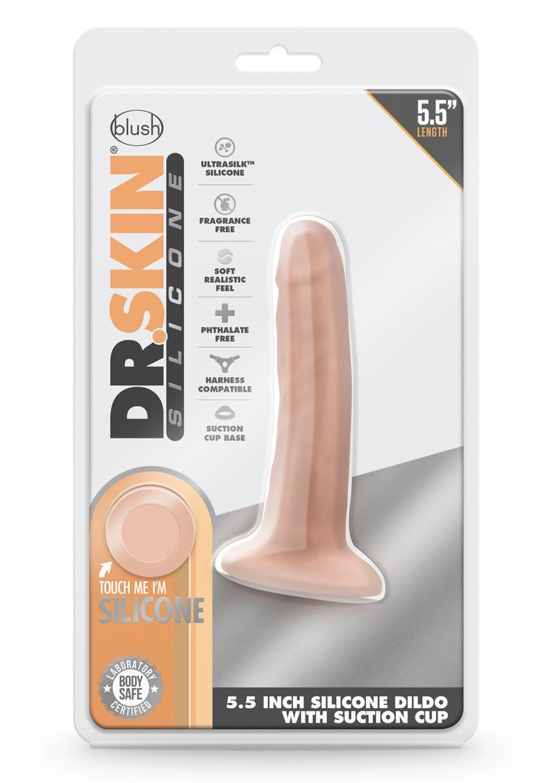 Dr. Skin Dr. Lucas Silicone Dildo with Suction Cup - Vanilla - 5.5in