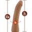 Dr. Skin Dr. Noah Silicone Dildo with Suction Cup - Caramel/Mocha - 8in