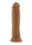 Dr. Skin Silicone Dr. Henry Dildo with Suction Cup - Caramel/Mocha - 9in