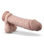 Dr. Skin Silicone Dr. Julian Dildo with Balls and Suction Cup - Vanilla - 9in