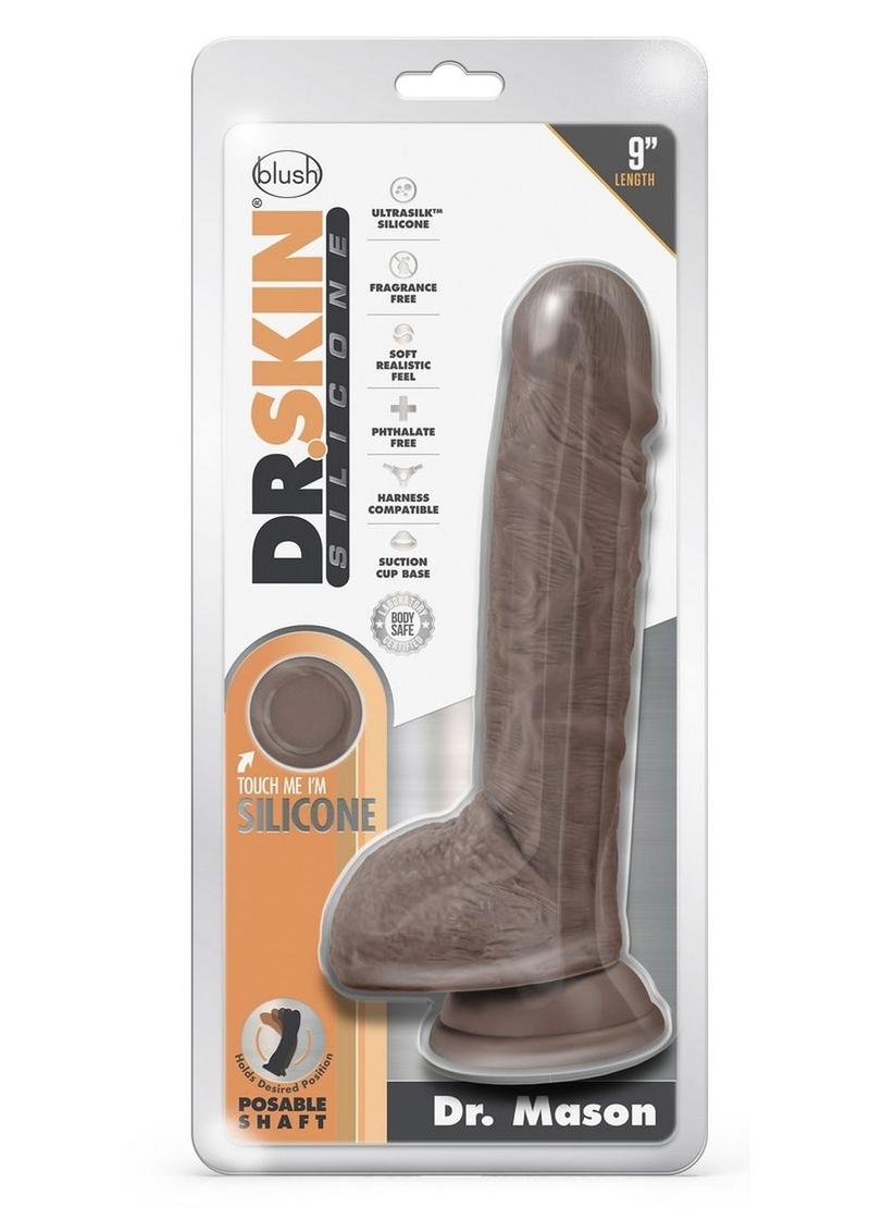 Dr. Skin Silicone Dr. Mason Dildo with Balls and Suction Cup