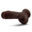 Dr. Skin Silicone Dr. Mason Dildo with Balls and Suction Cup - Chocolate - 9in