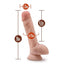 Dr. Skin Silicone Dr. Mason Dildo with Balls and Suction Cup - Vanilla - 9in