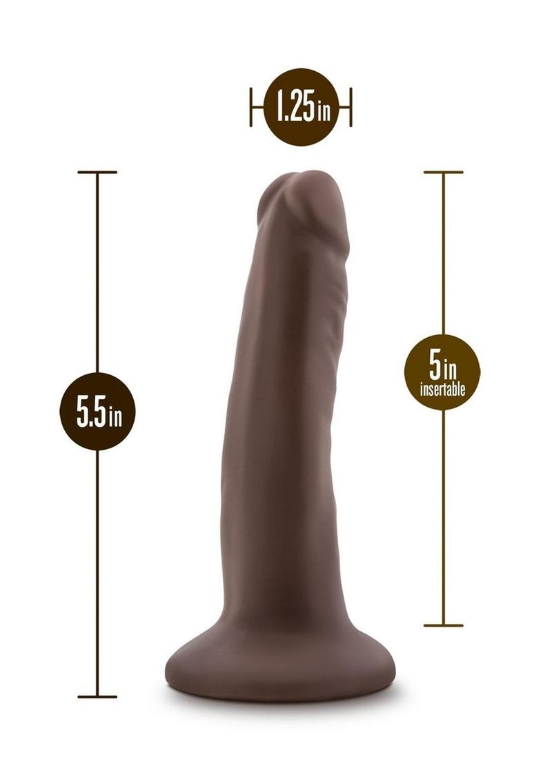 Dr. Skin Plus Posable Dildo - Chocolate - 5in