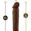 Dr. Skin Plus Posable Dildo - Chocolate - 6in