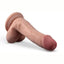 Dr. Skin Plus Posable Dildo with Balls and Suction Cup - Caramel - 6in