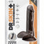 Dr. Skin Plus Posable Dildo with Balls and Suction Cup - Chocolate - 6in