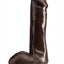 Dr. Skin Plus Posable Dildo with Balls and Suction Cup - Chocolate - 6in