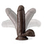 Dr. Skin Plus Posable Dildo with Balls and Suction Cup - Chocolate - 7in