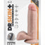 Dr. Skin Plus Posable Dildo with Balls and Suction Cup - Vanilla - 7in