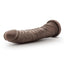 Dr. Skin Plus Posable Dildo with Suction Cup - Chocolate - 9in