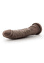 Dr. Skin Plus Posable Dildo with Suction Cup - Chocolate - 9in