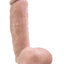 Dr. Skin Plus Thick Posable Dildo with Squeezable Balls - Vanilla - 8in