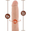 Dr. Skin Plus Thick Posable Dildo with Suction Cup - Vanilla - 9in