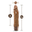 Dr. Skin Cock Vibe 10 Vibrating Dildo - Caramel - 8.5in