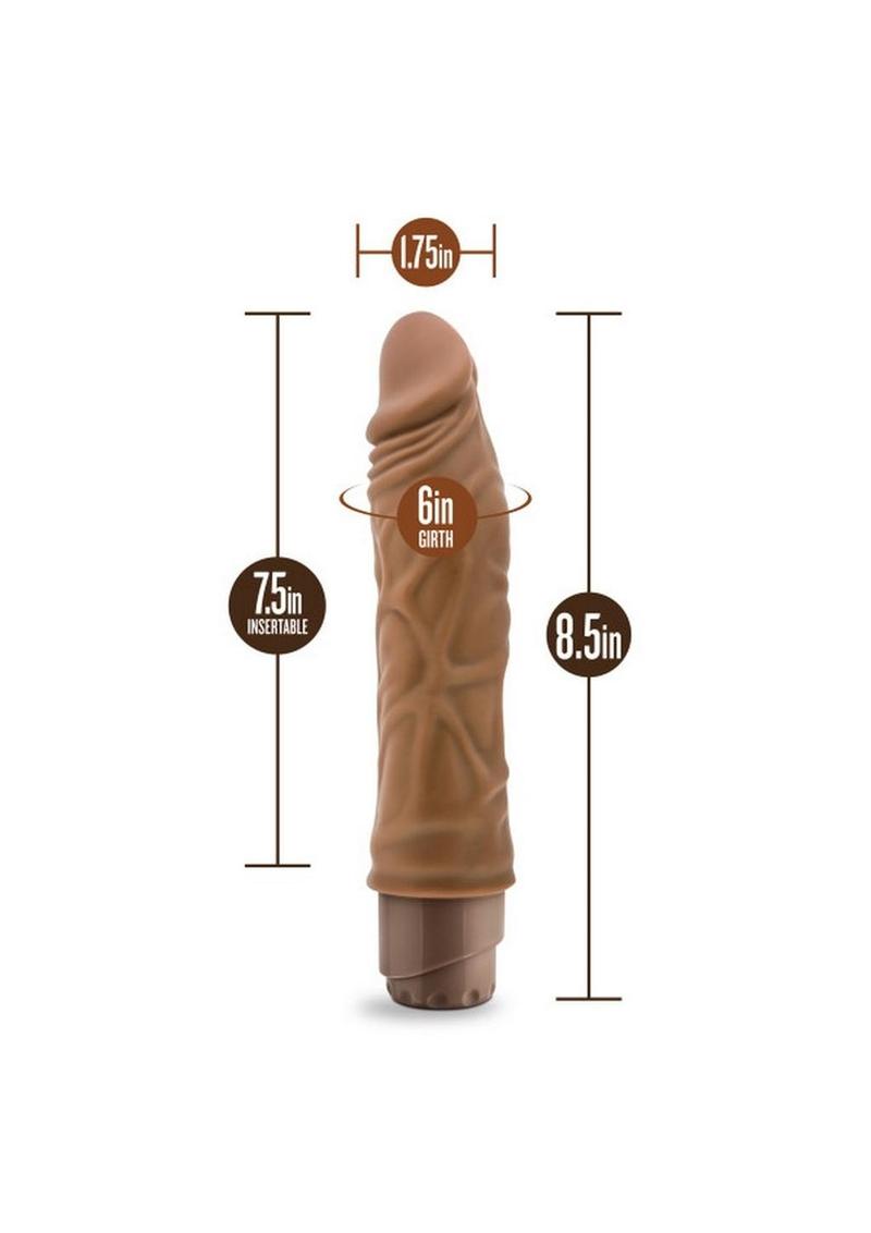 Dr. Skin Cock Vibe 10 Vibrating Dildo - Caramel - 8.5in