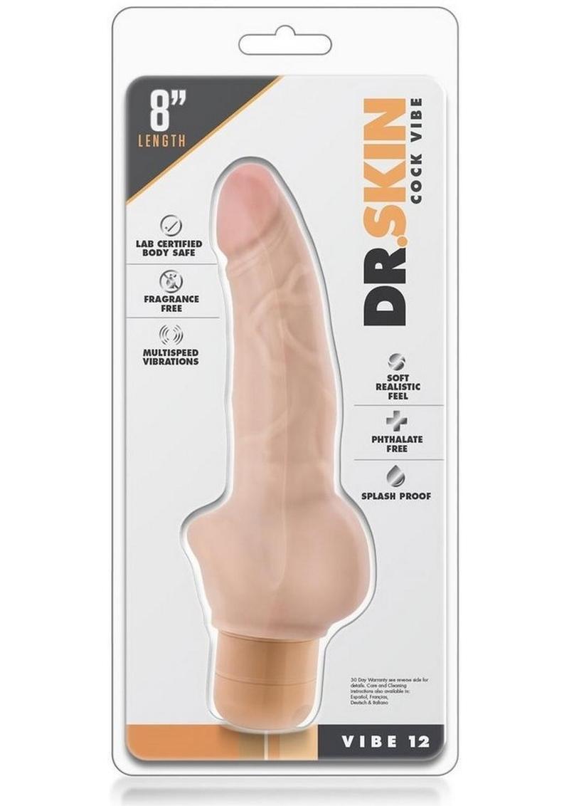 Dr. Skin Cock Vibe 12 Vibrating Dildo