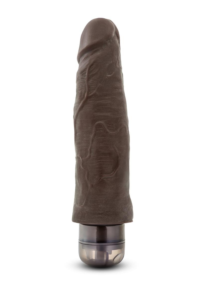 Dr. Skin Cock Vibe 14 Vibrating Dildo - Chocolate - 8in