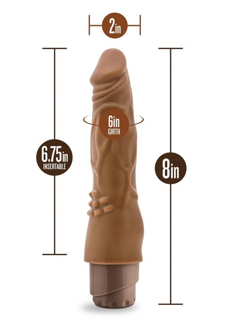 Dr. Skin Cock Vibe 4 Vibrating Dildo - Caramel - 8in