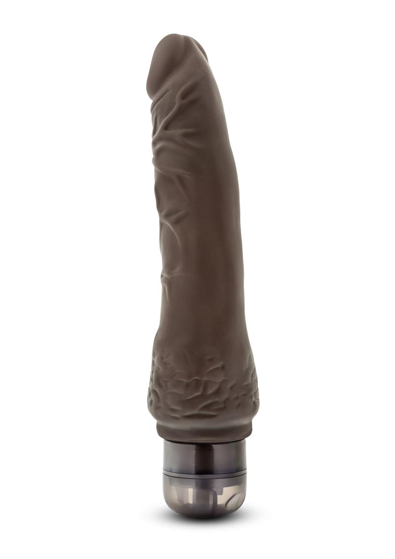 Dr. Skin Cock Vibe 7 Vibrating Dildo - Chocolate - 8.5in