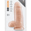 Dr. Skin Dr. Chubbs Dildo with Balls and Suction Cup - Vanilla - 10in