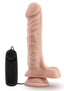 Dr. Skin Dr. James Vibrating Dildo with Balls and Remote Control - Vanilla - 9in