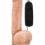 Dr. Skin Dr. Jay Vibrating Dildo with Balls and Remote Control - Vanilla - 8.75in