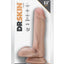 Dr. Skin Dr. Jeffrey Dildo with Balls and Suction Cup - Vanilla - 6.5in