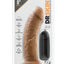 Dr. Skin Dr. Joe Vibrating Dildo with Remote Control - Caramel/Mocha - 8in