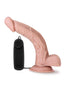 Dr. Skin Dr. Sean Vibrating Dildo with Remote Control - Flesh/Vanilla - 8in