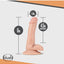 Dr. Skin Dr. Spin Gyrating Dildo with Suction Cup - Flesh/Vanilla - 6in