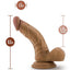 Dr. Skin Dr. Stephen Dildo with Balls and Suction Cup - Caramel - 6.5in