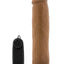 Dr. Skin Dr. Throb Vibrating Dildo with Remote Control - Brown/Mocha - 9.5in