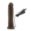 Dr. Skin Dr. Throb Vibrating Dildo with Remote Control - Chocolate - 9.5in