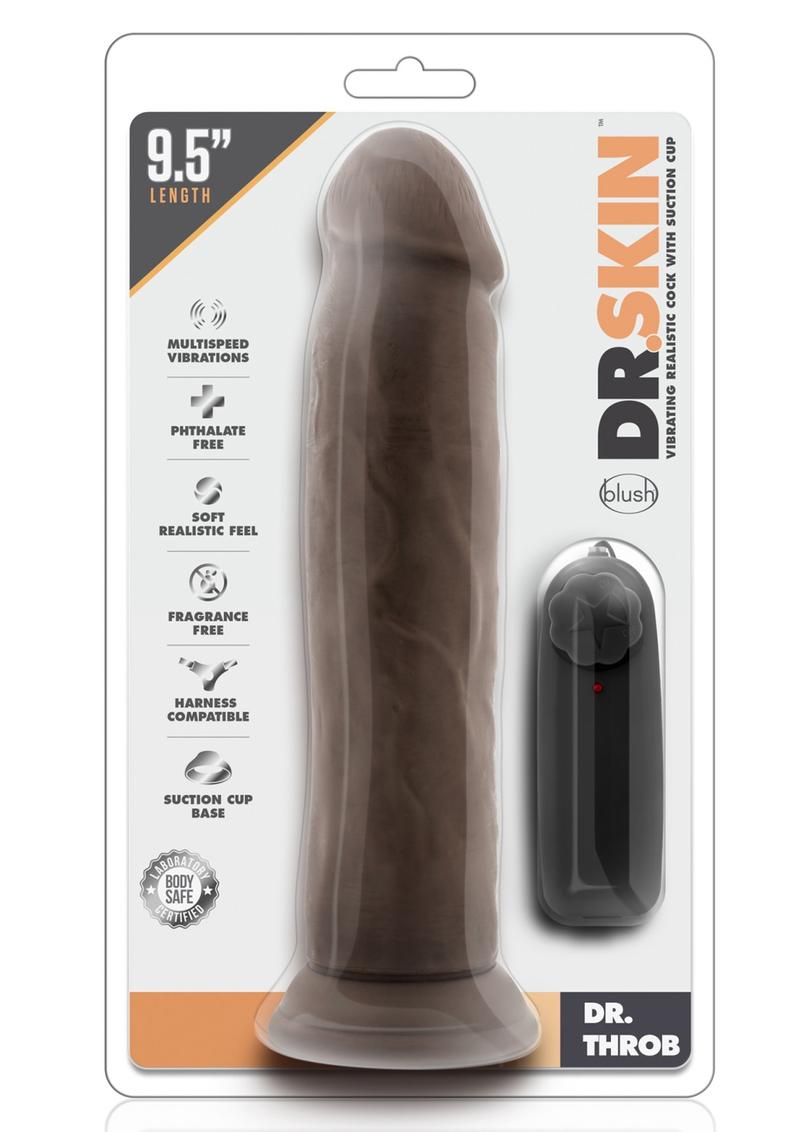 Dr. Skin Dr. Throb Vibrating Dildo with Remote Control