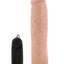 Dr. Skin Dr. Throb Vibrating Dildo with Remote Control - Flesh/Vanilla - 9.5in