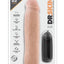 Dr. Skin Dr. Throb Vibrating Dildo with Remote Control - Flesh/Vanilla - 9.5in