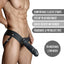 Dr. Skin Hollow Strap-On with Dildo - Black - 7in