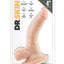 Dr. Skin Mini Dildo with Balls and Suction Cup - Vanilla - 4in