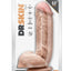Dr. Skin Mr. D Dildo with Balls and Suction Cup - Vanilla - 8.5in